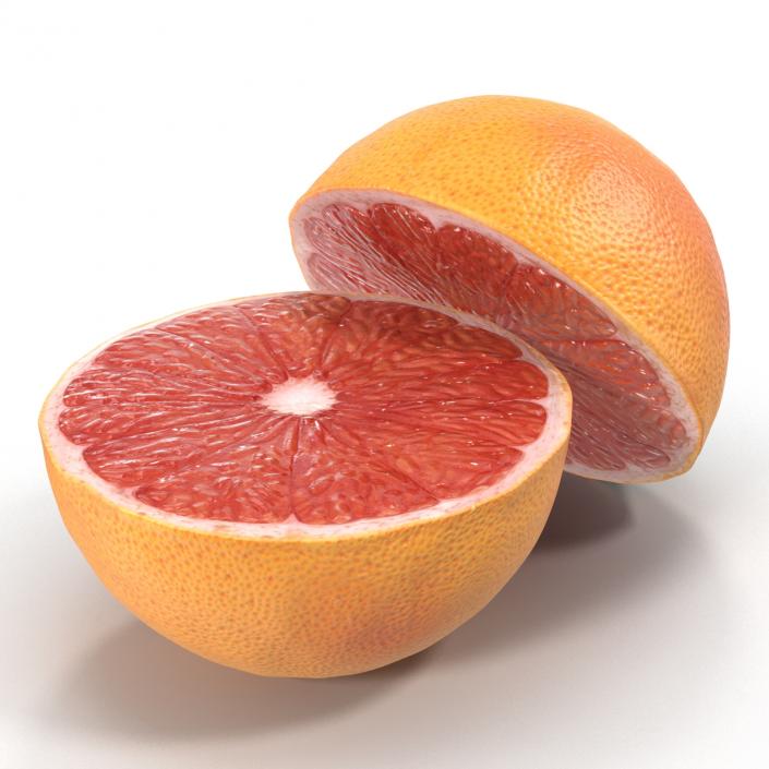 3D Grapefruit Cross Section 3