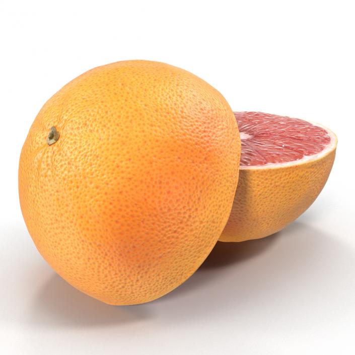 3D Grapefruit Cross Section 3