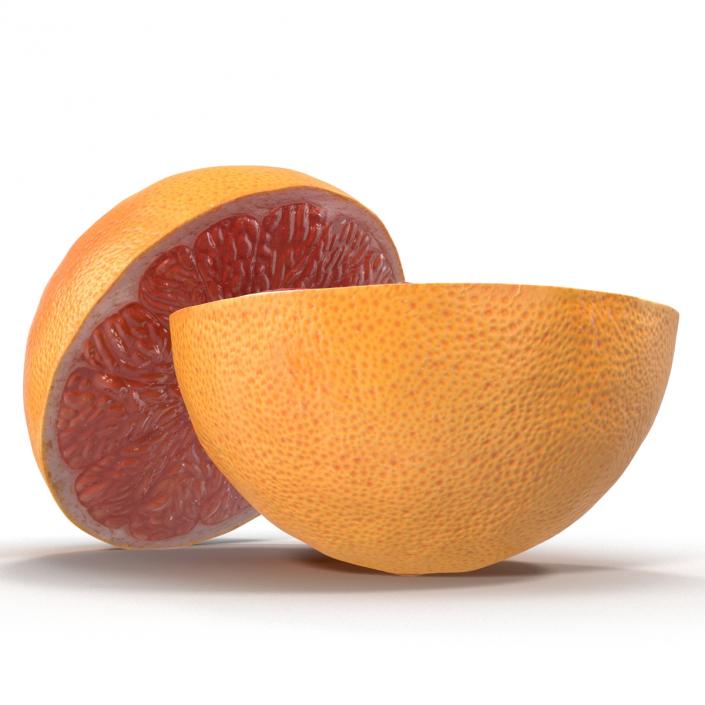 3D Grapefruit Cross Section 3