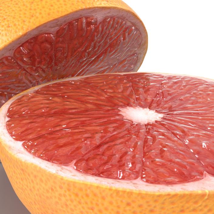 3D Grapefruit Cross Section 3