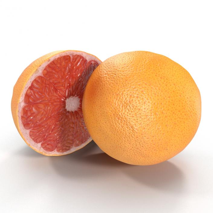 3D Grapefruit Cross Section 3