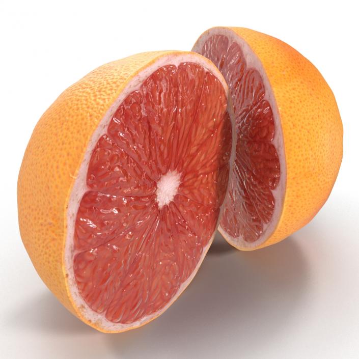 3D Grapefruit Cross Section 3