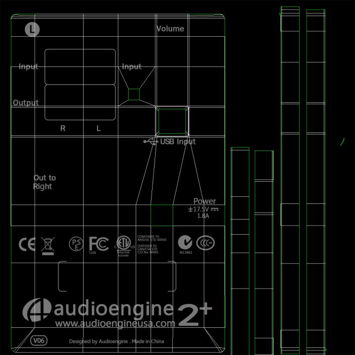 Multimedia Speakers Audioengine A2 3D model