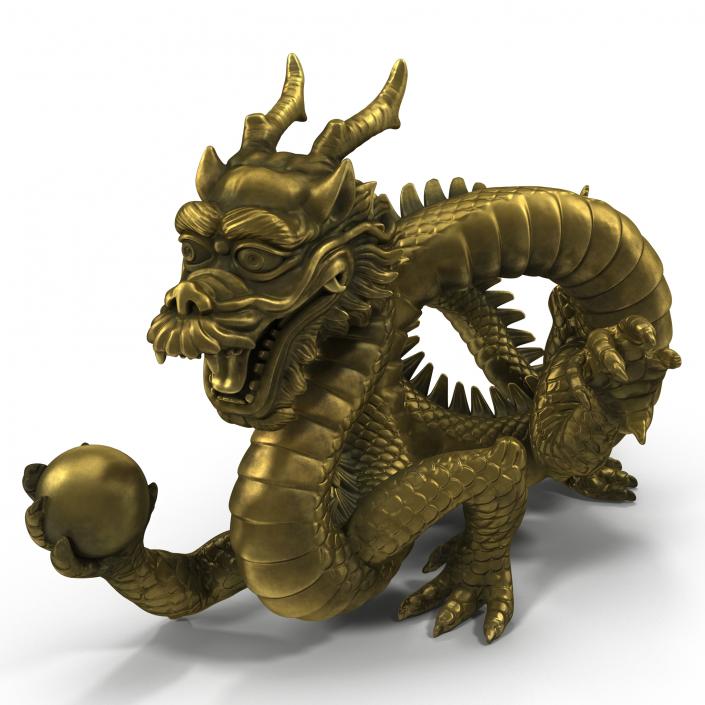 3D Chinese Dragon Statue