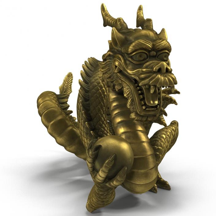 3D Chinese Dragon Statue