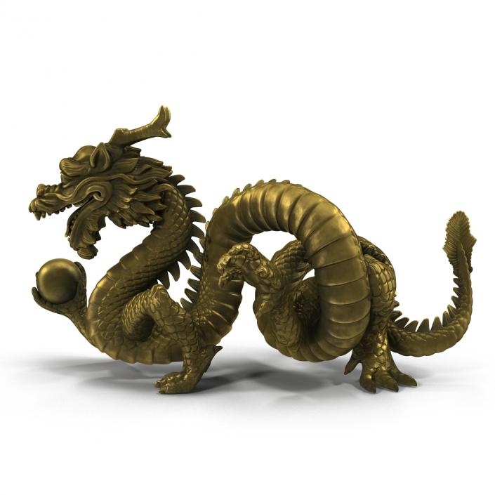 3D Chinese Dragon Statue