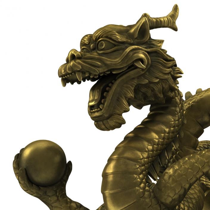 3D Chinese Dragon Statue