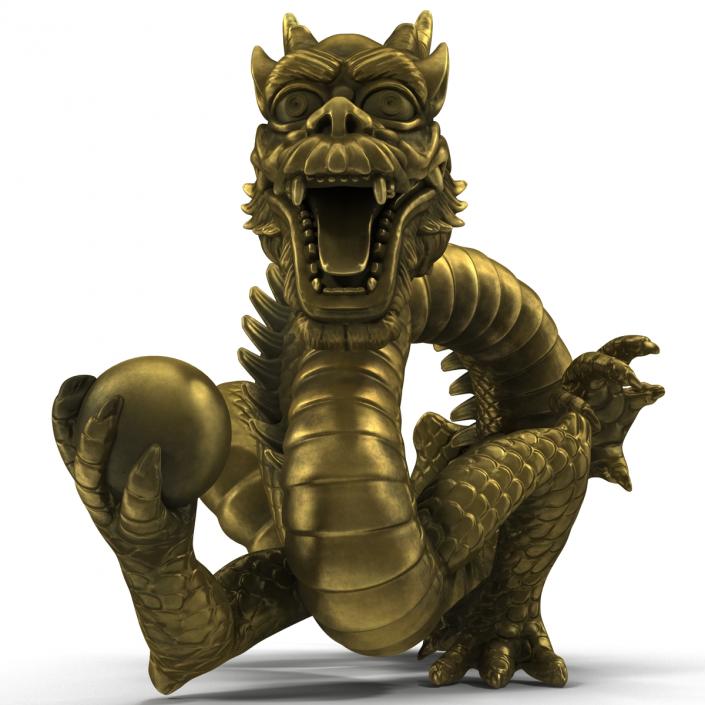 3D Chinese Dragon Statue