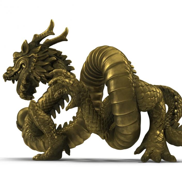 3D Chinese Dragon Statue