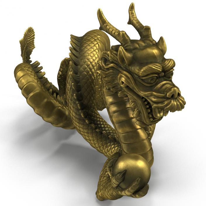 3D Chinese Dragon Statue