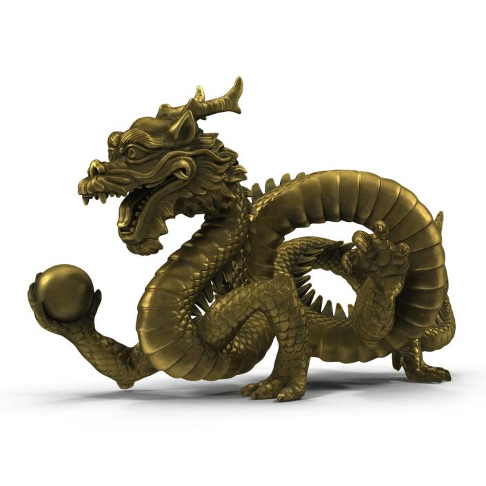 3D Chinese Dragon Statue