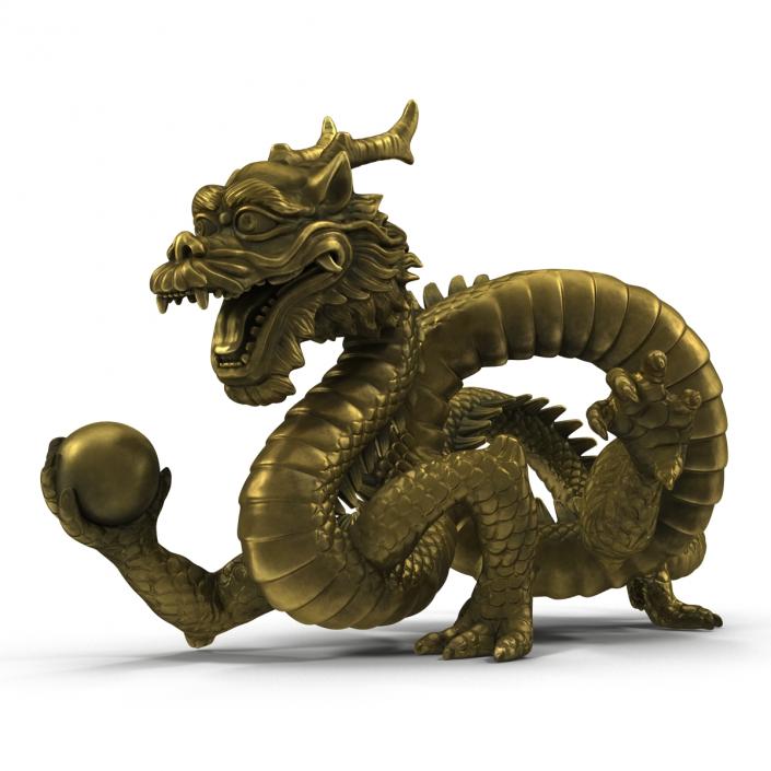 3D Chinese Dragon Statue