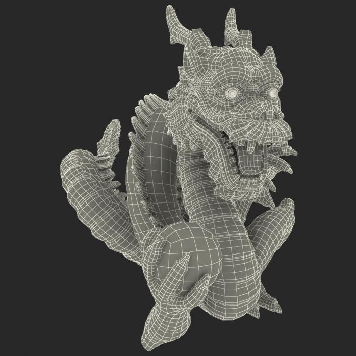 3D Chinese Dragon Statue