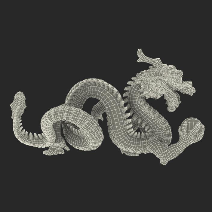 3D Chinese Dragon Statue