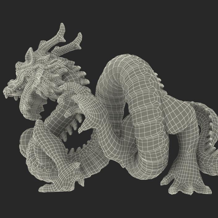 3D Chinese Dragon Statue