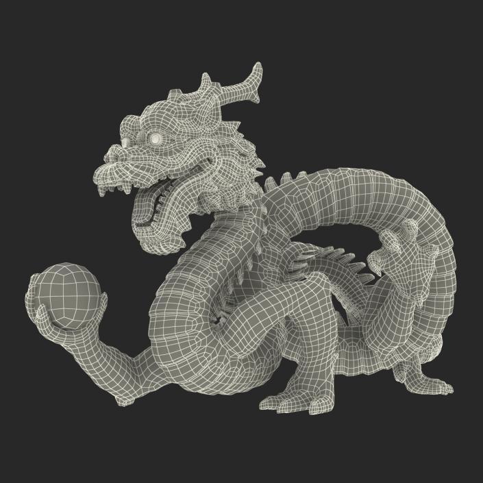 3D Chinese Dragon Statue