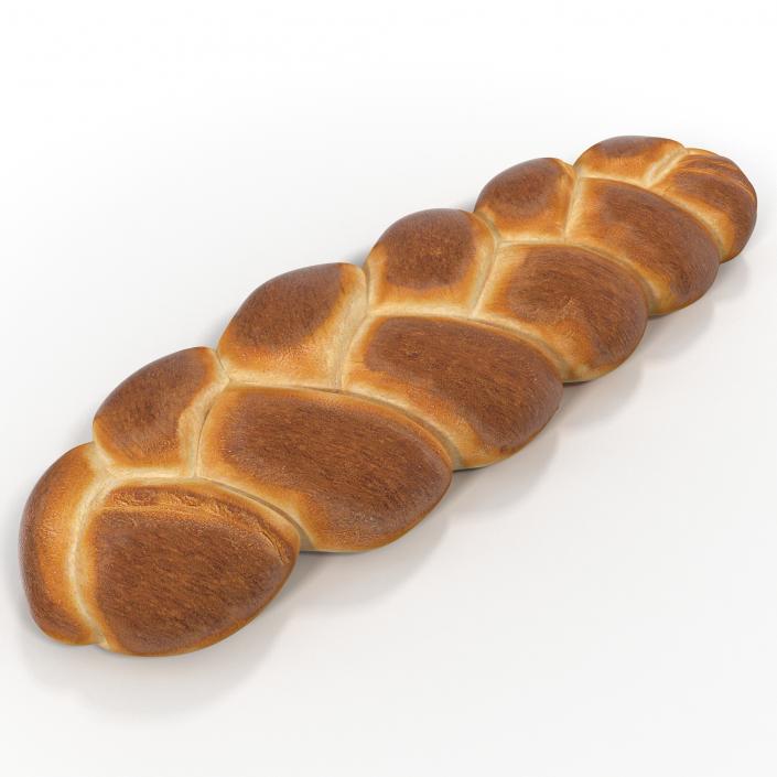 3D Challah Bread model