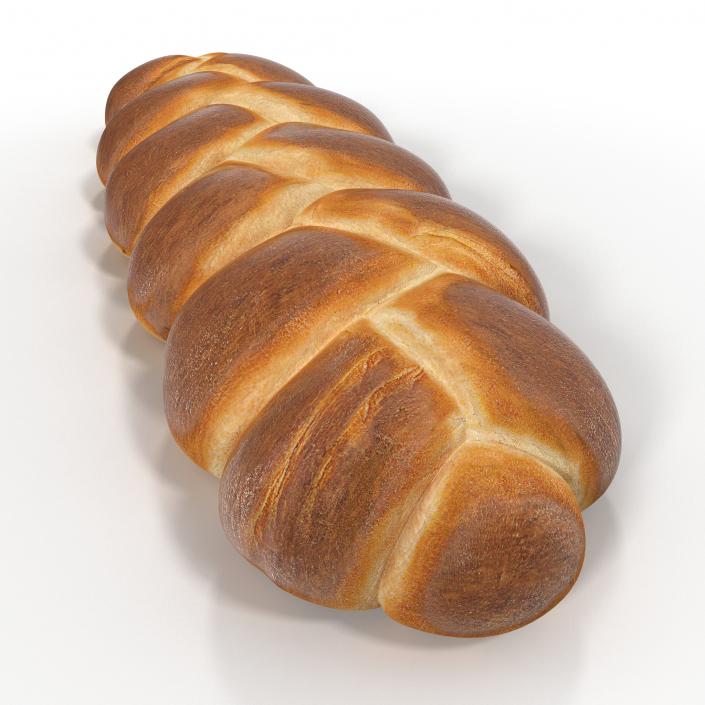 3D Challah Bread model