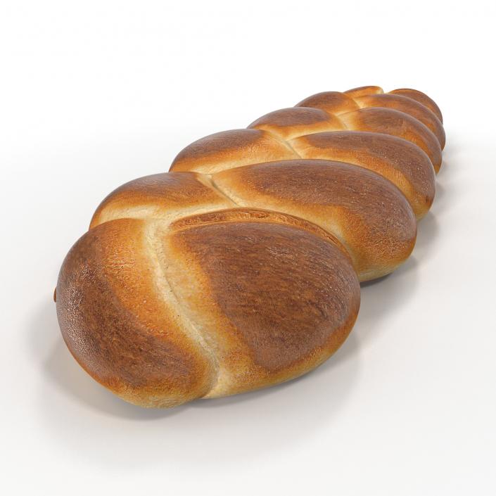 3D Challah Bread model