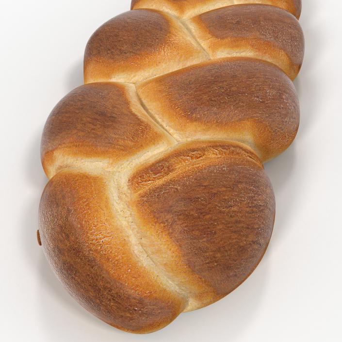 3D Challah Bread model