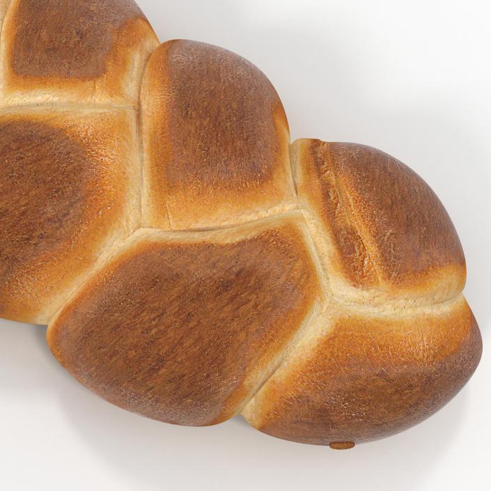 3D Challah Bread model