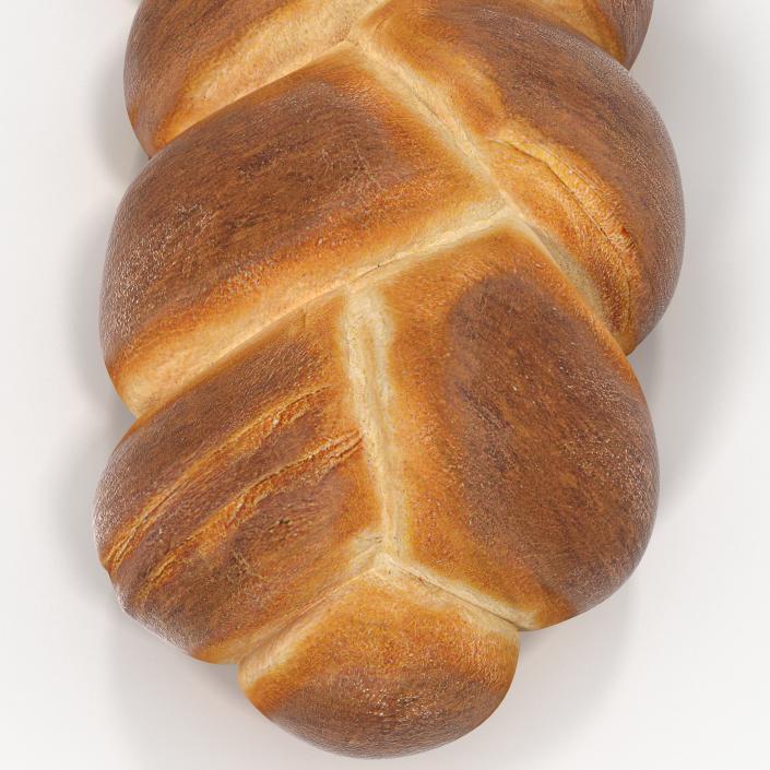 3D Challah Bread model