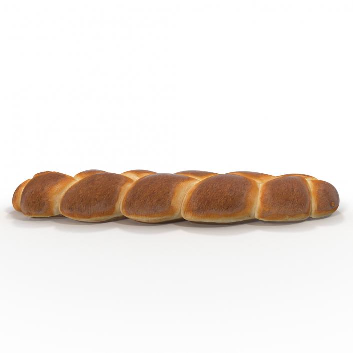 3D Challah Bread model