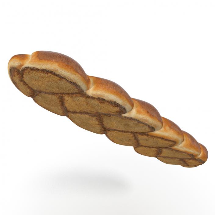 3D Challah Bread model