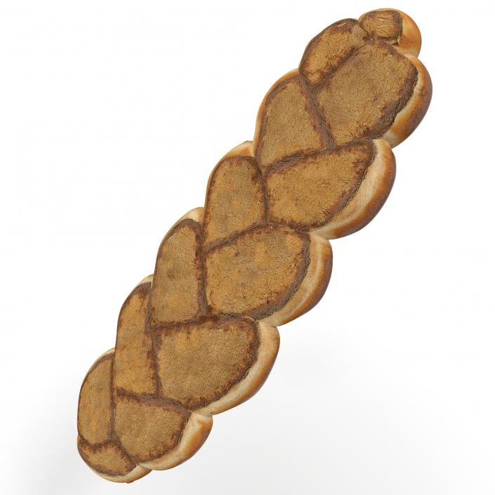 3D Challah Bread model