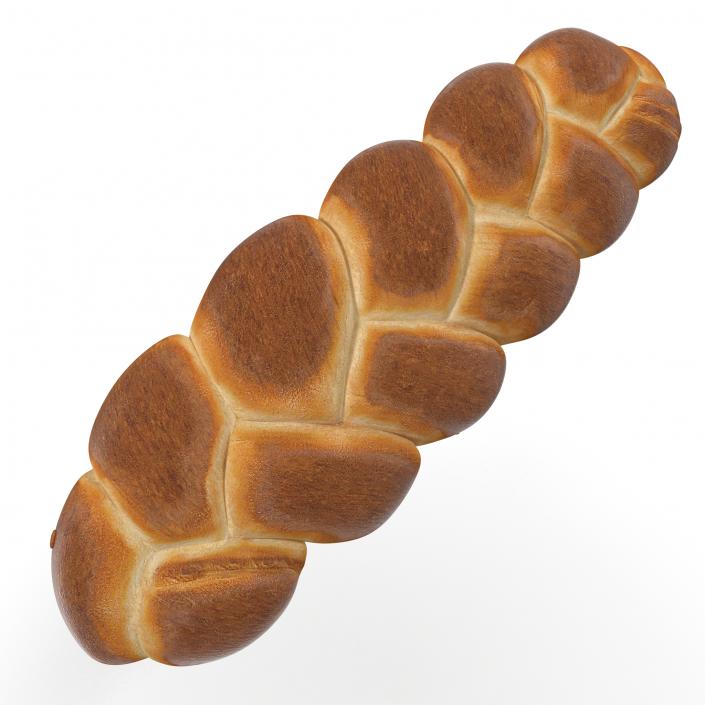 3D Challah Bread model