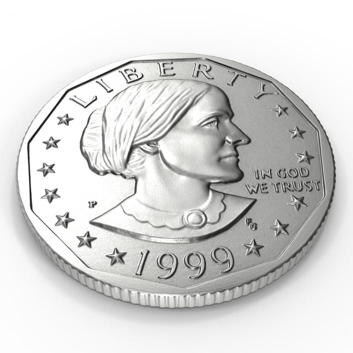 3D US Silver Dollar