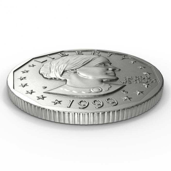 3D US Silver Dollar