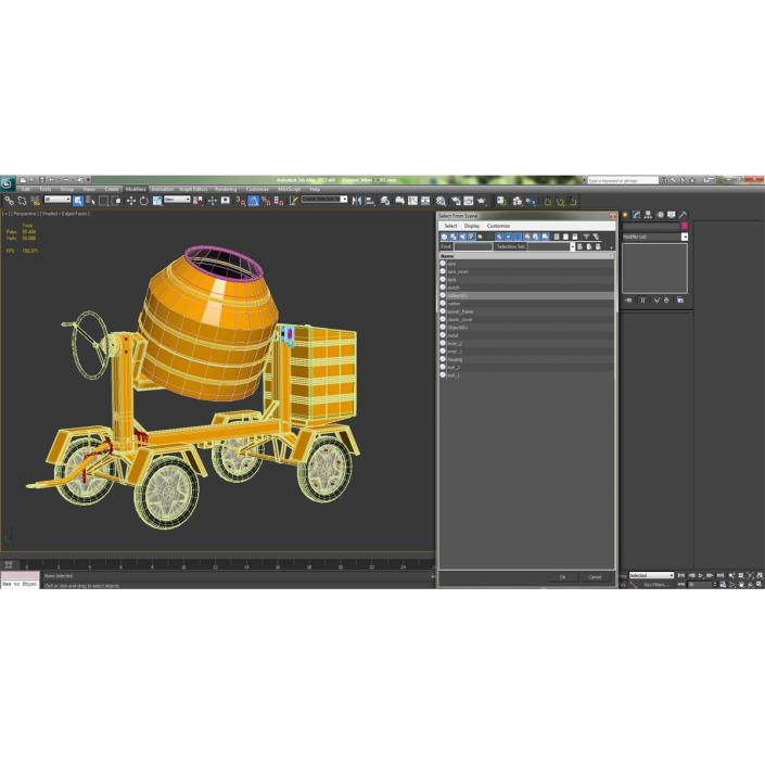 Cement Mixer 2 3D model