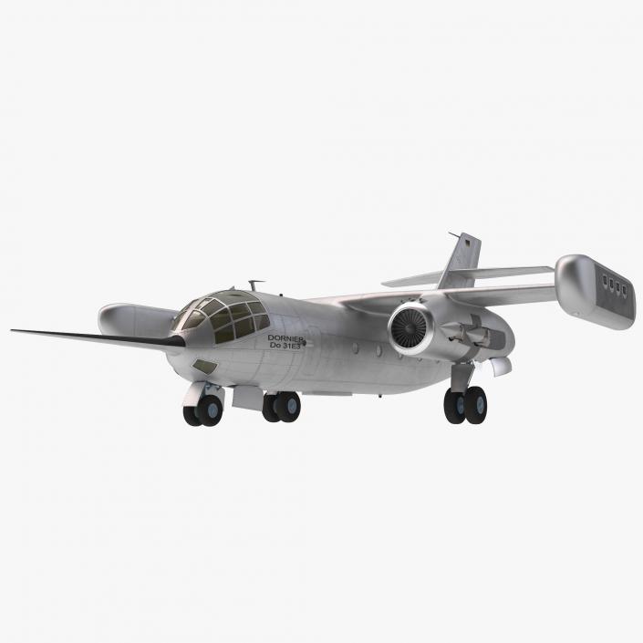 Jet Transport Dornier Do 31 Rigged 3D model