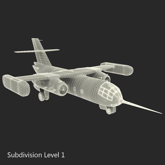 Jet Transport Dornier Do 31 Rigged 3D model