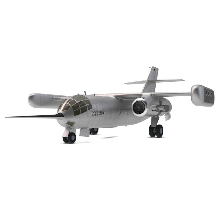 Jet Transport Dornier Do 31 Rigged 3D model