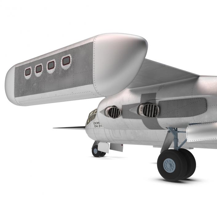 Jet Transport Dornier Do 31 Rigged 3D model