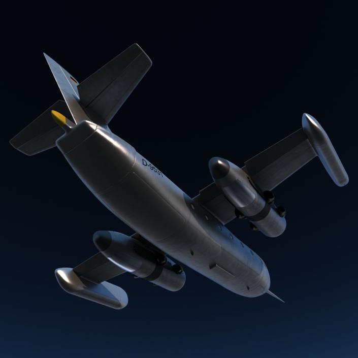 Jet Transport Dornier Do 31 Rigged 3D model