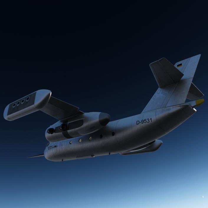 Jet Transport Dornier Do 31 Rigged 3D model