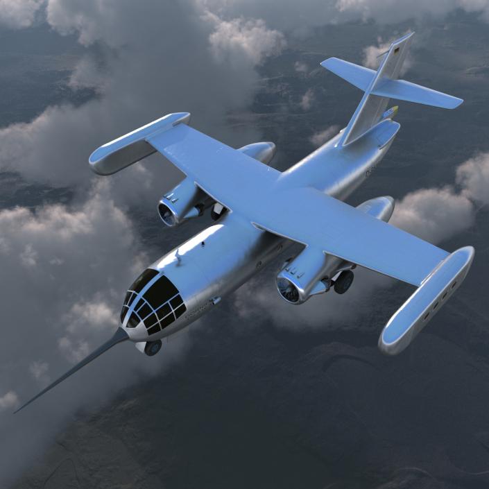 Jet Transport Dornier Do 31 Rigged 3D model