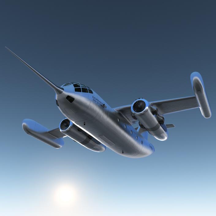 Jet Transport Dornier Do 31 Rigged 3D model