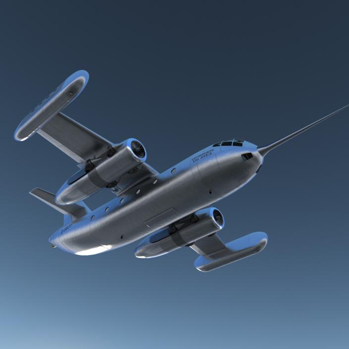 Jet Transport Dornier Do 31 Rigged 3D model