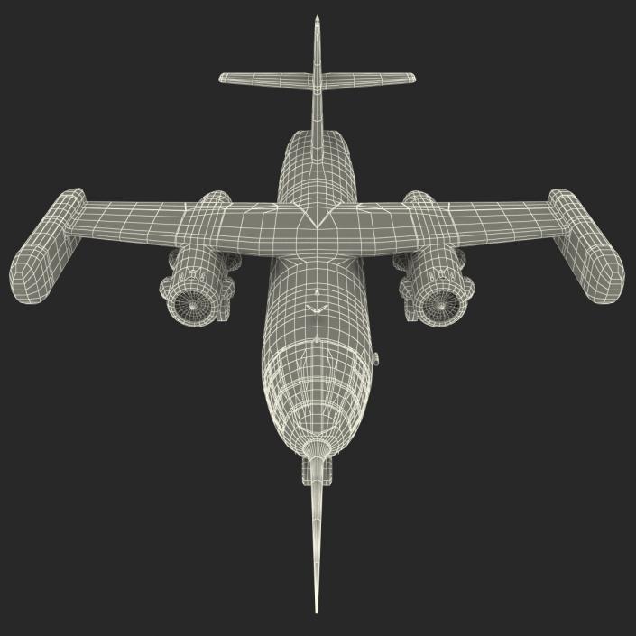 Jet Transport Dornier Do 31 Rigged 3D model