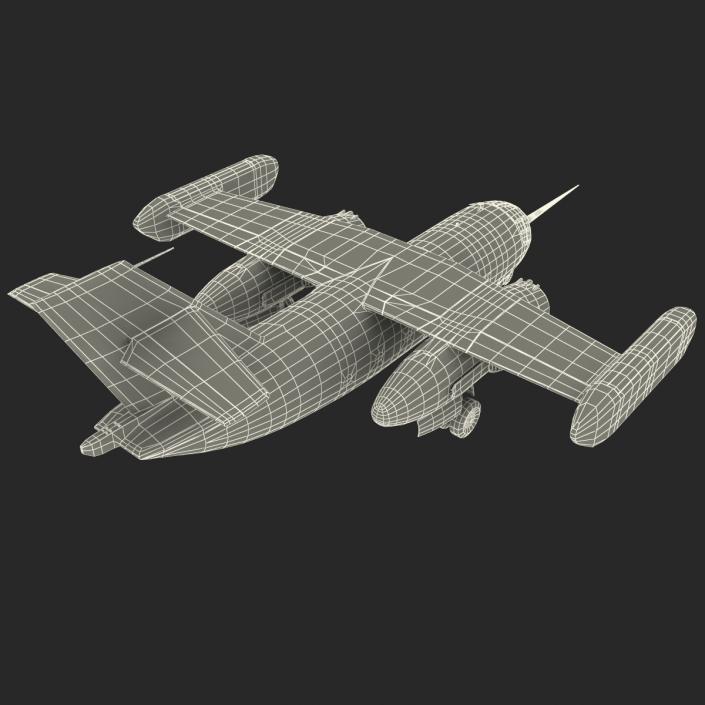 Jet Transport Dornier Do 31 Rigged 3D model