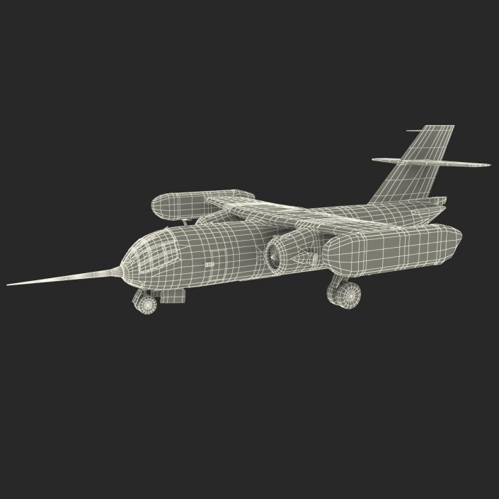 Jet Transport Dornier Do 31 Rigged 3D model