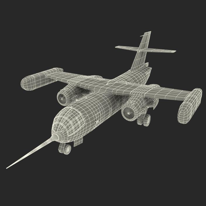 Jet Transport Dornier Do 31 Rigged 3D model