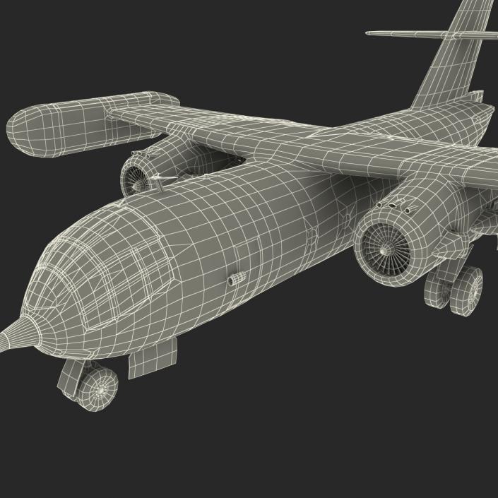 Jet Transport Dornier Do 31 Rigged 3D model