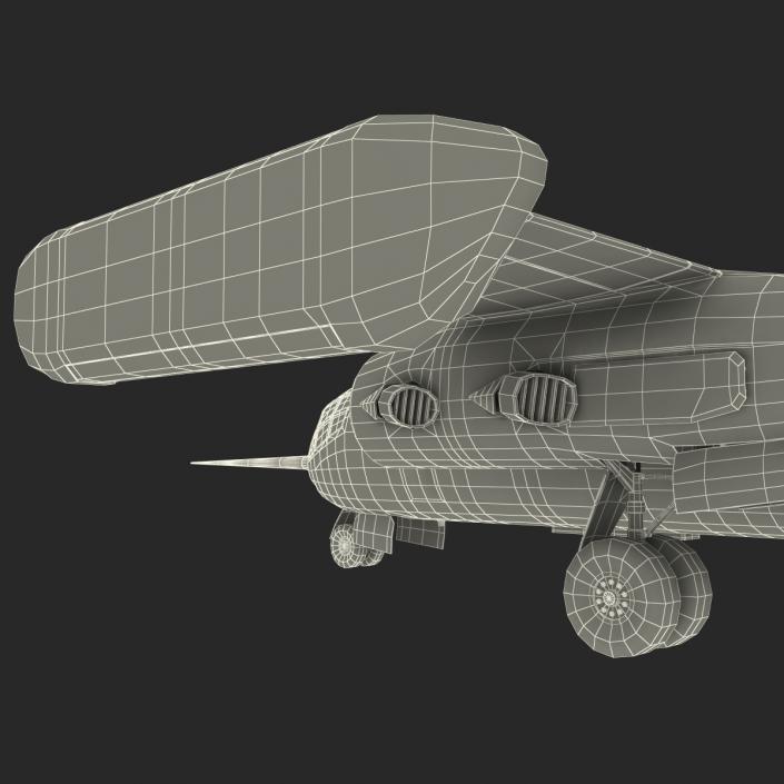 Jet Transport Dornier Do 31 Rigged 3D model