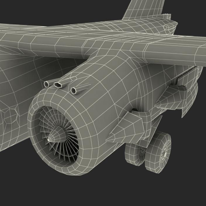 Jet Transport Dornier Do 31 Rigged 3D model