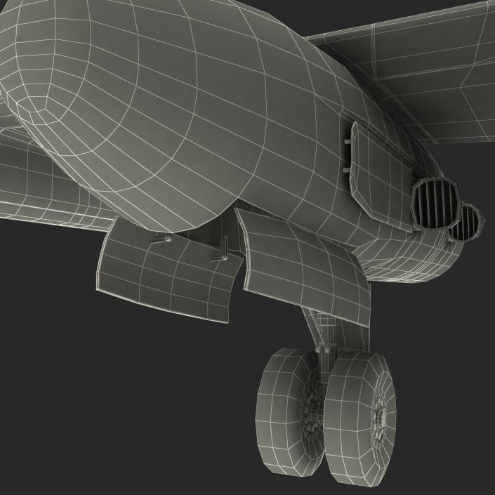 Jet Transport Dornier Do 31 Rigged 3D model